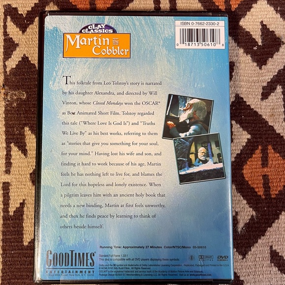 Clay Classics Martin The Cobbler Alexander Tolstoy 2005 DVD - Picture 5 of 5